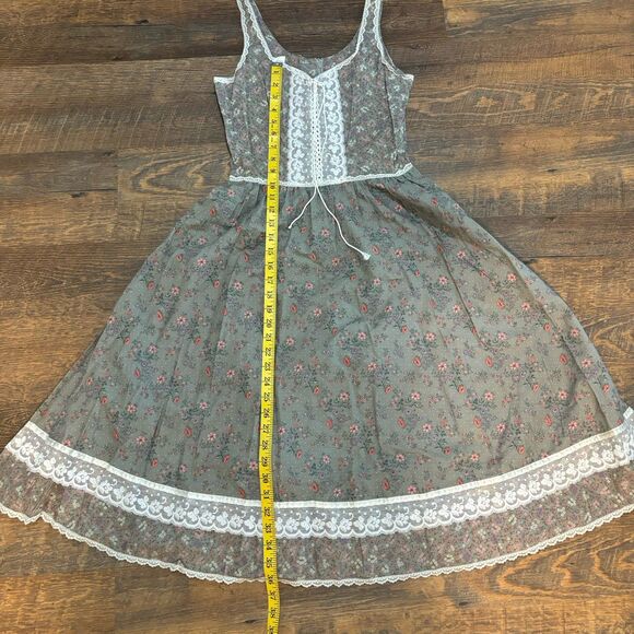 Gunne sax prairie dress sleeveless short size 11  - 70s 1970s - Picture 7 of 9